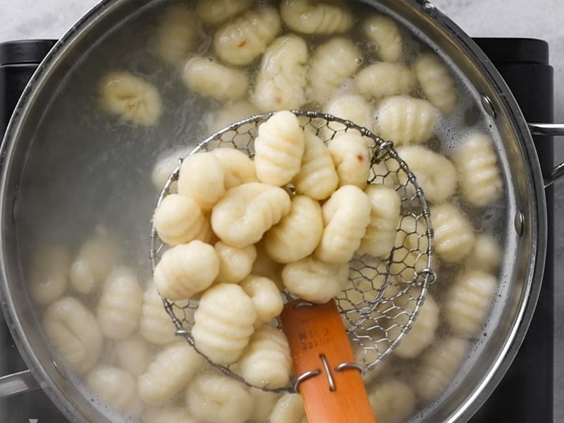 Tiếp đó, luộc bột ở nhiệt độ vừa phải