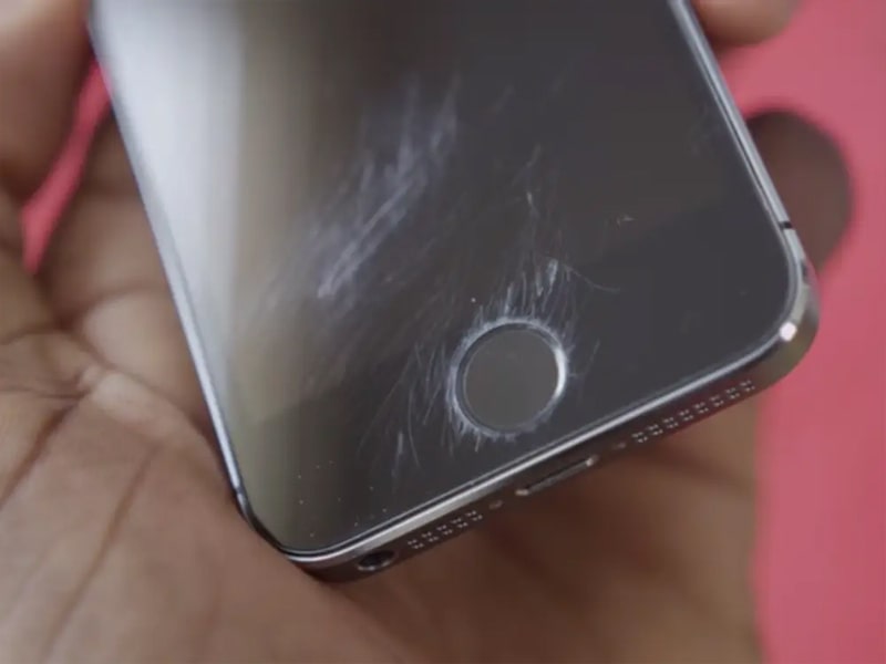 touch id sẽ không hoạt động nếu bề mặt cảm ứng bị trầy