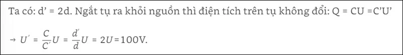 Bài tập minh họa về tụ điện phẳng 3