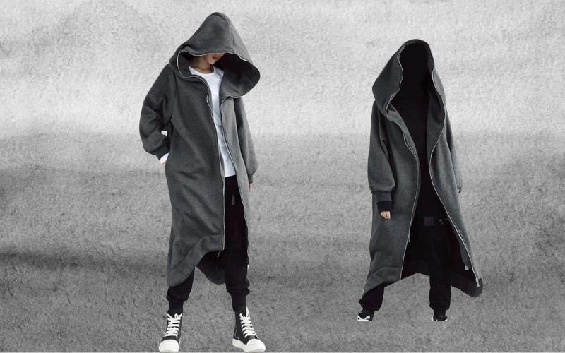 Áo hoodie dáng dài