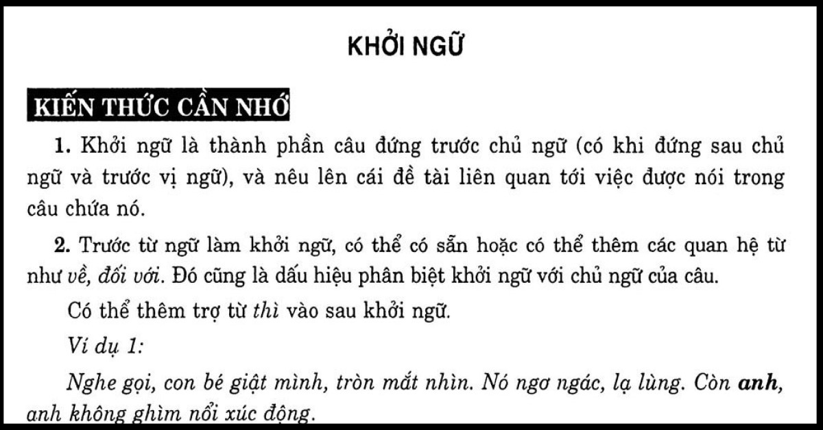 khởi ngữ là gì