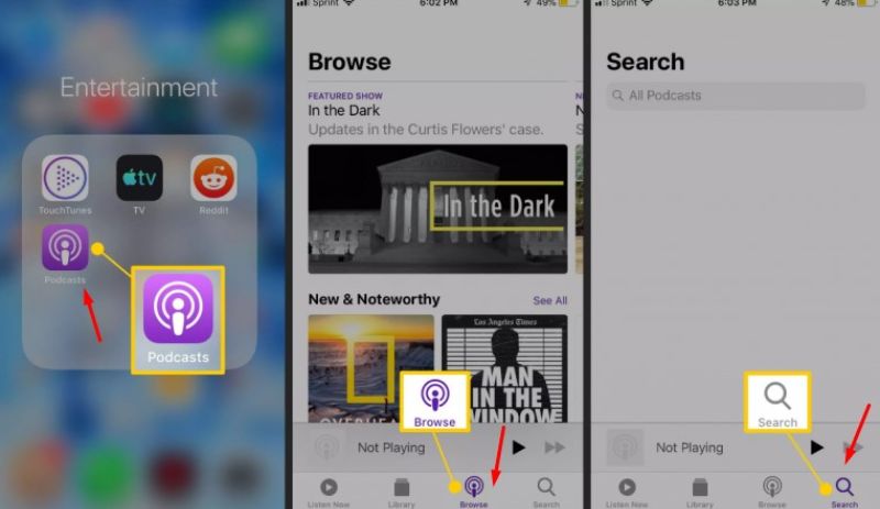 Bạn có thể tìm kiếm nội dung Podcast trên iPhone Bạn có thể tìm kiếm nội dung Podcast trên iPhone