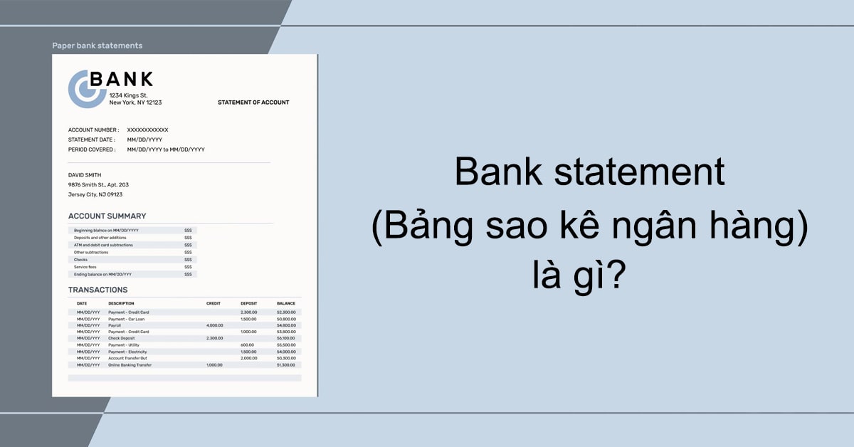 bank statement là gì