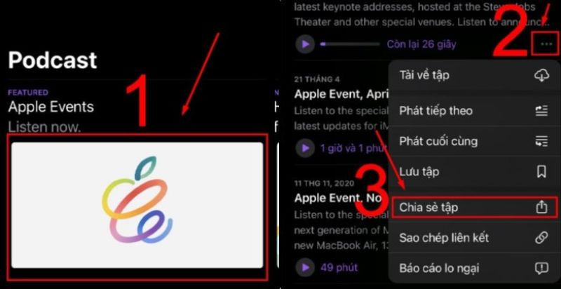 Chia sẻ tệp Podcast dễ dàng với 2 bước Chia sẻ tệp Podcast dễ dàng với 2 bước
