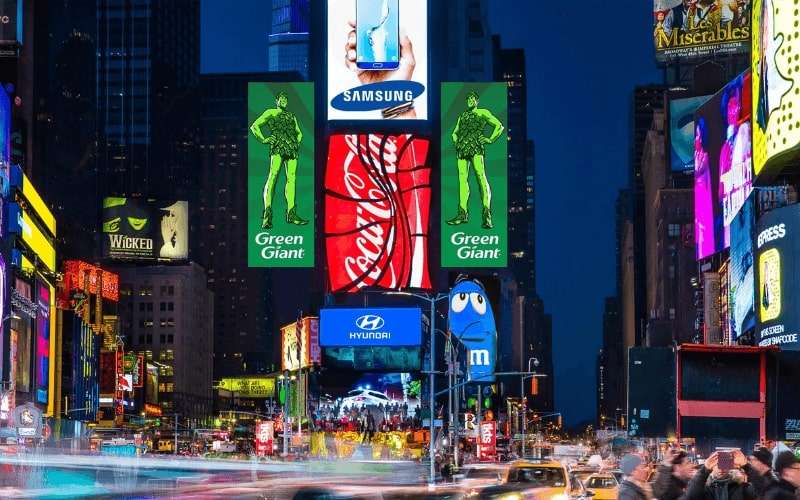 Quảng cáo Cocacola ở Quảng trường Thời Đại ở New York - Mỹ