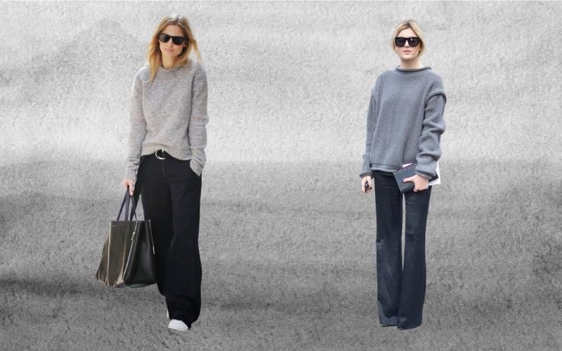 Sweatshirt và quần suông