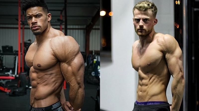 Người tập gym (bên trái) và người tập fitness (bên phải)