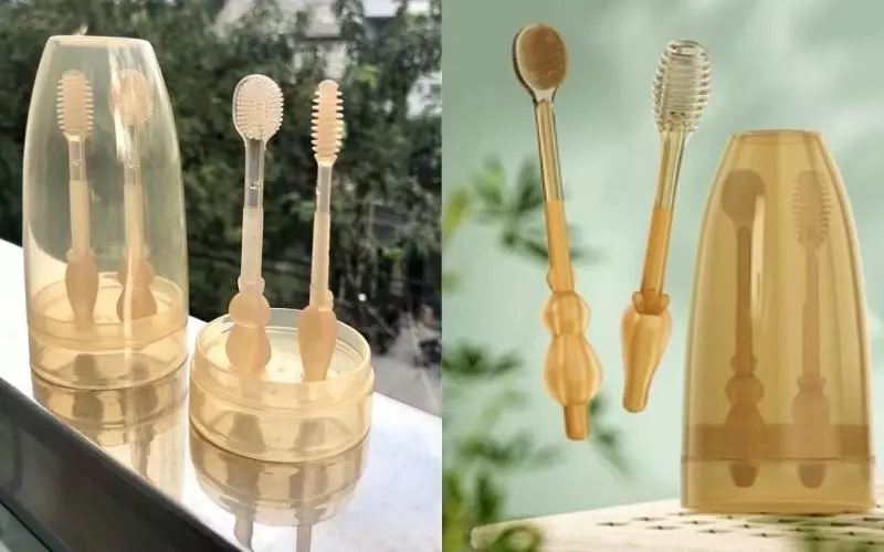 Dùng dụng cụ rơ lưỡi chuyên dụng