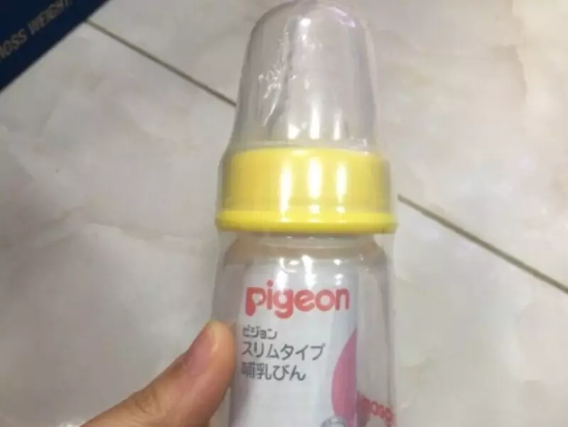 Cách lắp núm ty cho bình Pigeon cổ hẹp