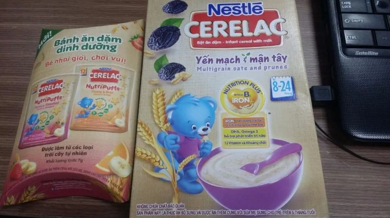 Nestle Cerelac Yến mạch và Mận tây