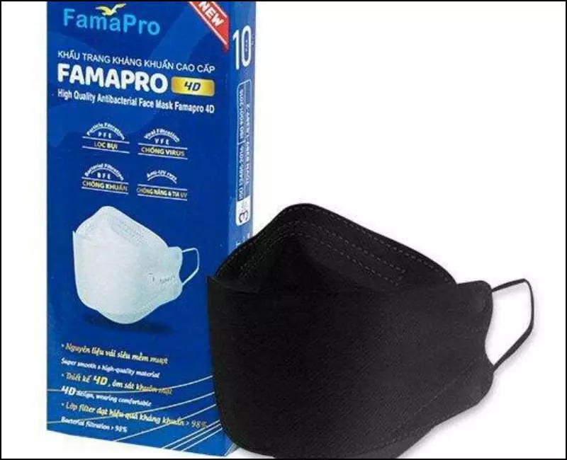 Khẩu trang y tế kháng khuẩn cao cấp Famapro 4D