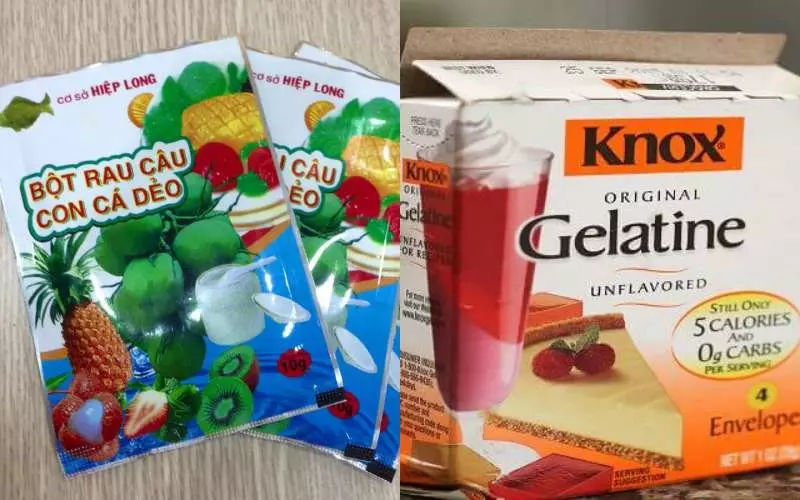 Gelatin có phải bột rau câu không?