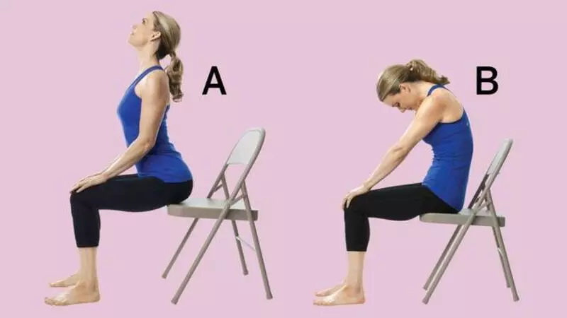 Tư thế căng giãn lưng trên ghế
