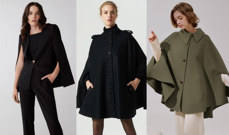 Cape jacket là loại áo khoác không tay