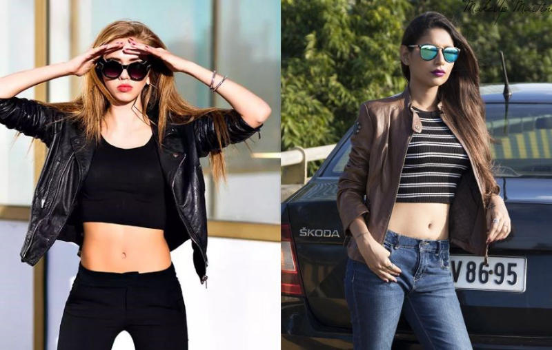 Phối jacket cùng croptop