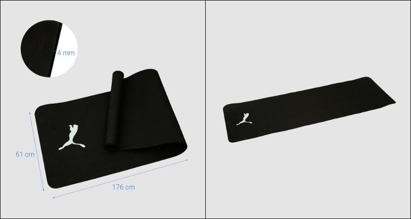 Thảm Yoga Tập Luyện Puma 054159-01 được làm từ PVC