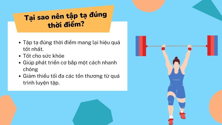 Xác định thời điểm luyện tập hợp lý