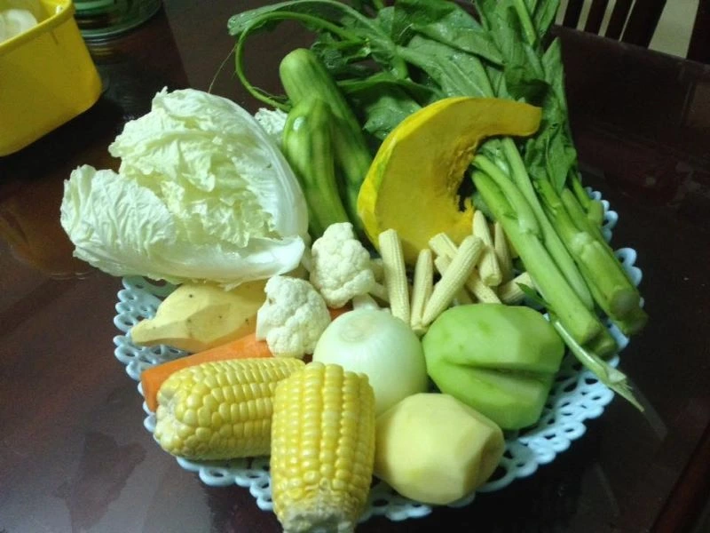 Nấu Dashi rau củ