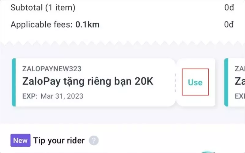 Chọn các voucher khuyến mãi