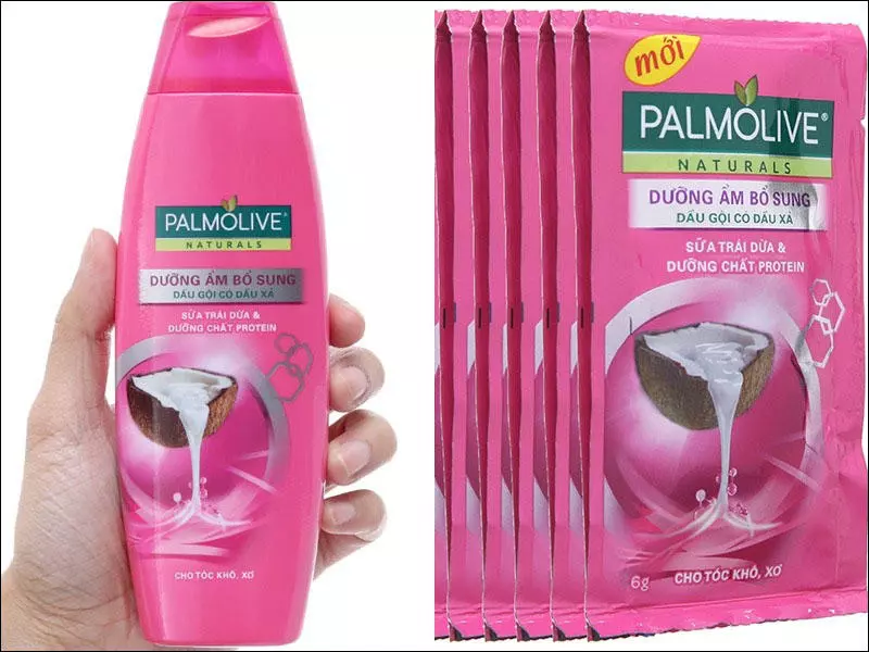 Dầu gội Palmolive màu hồng