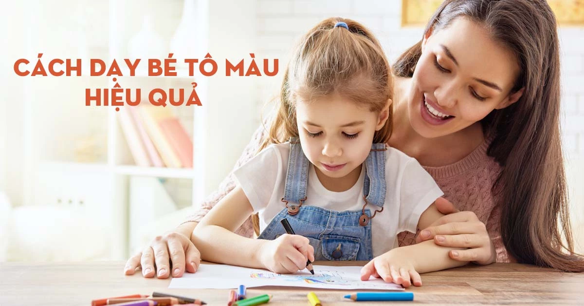 dạy bé tô màu