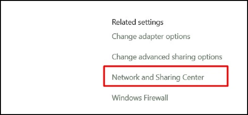 Tiếp tục chọn Open Network and Sharing Center