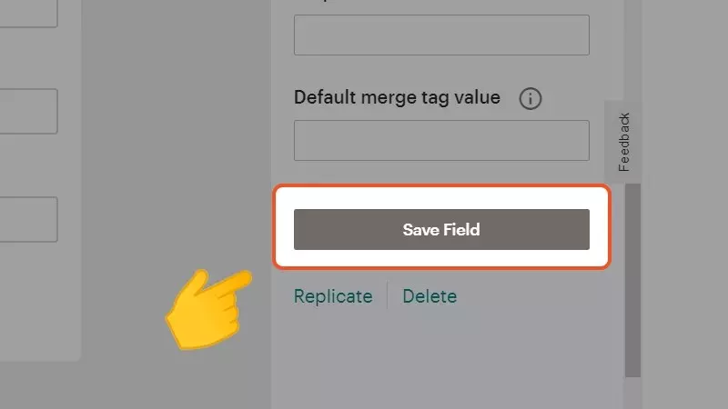 Chọn Save field để lưu form khi đã hoàn thành