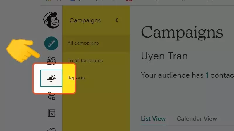 Chọn mục Campaign