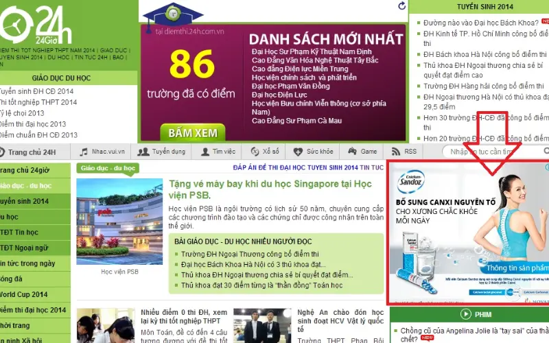 Đặt quảng cáo từ các Network