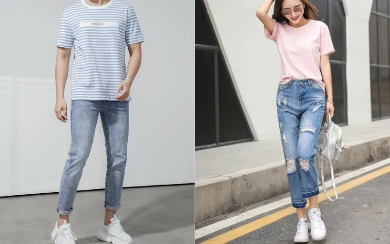 Phối theo phong cách đơn giản, trẻ trung