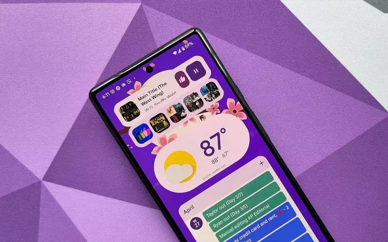 Widget là phím tắt nhanh cho các ứng dụng