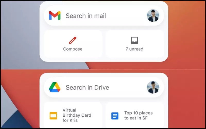 Widget giúp các thao tác được rút gọn