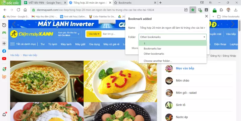 Bước 3: Vào web bạn muốn tạo Bookmark