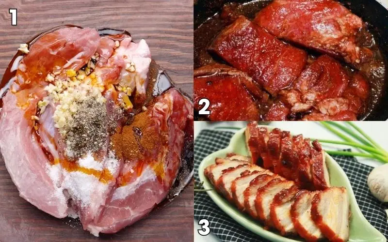 Các bước làm thịt xá xíu cho món cao lầu