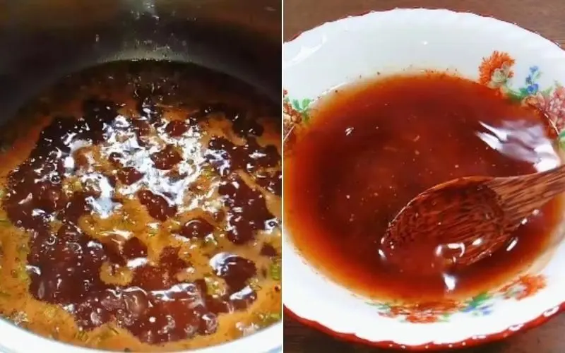 Nấu nước dùng từ sốt thịt xá xíu