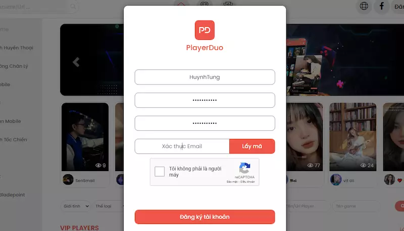 Sử dụng link quyên góp mà người chơi cung cấp