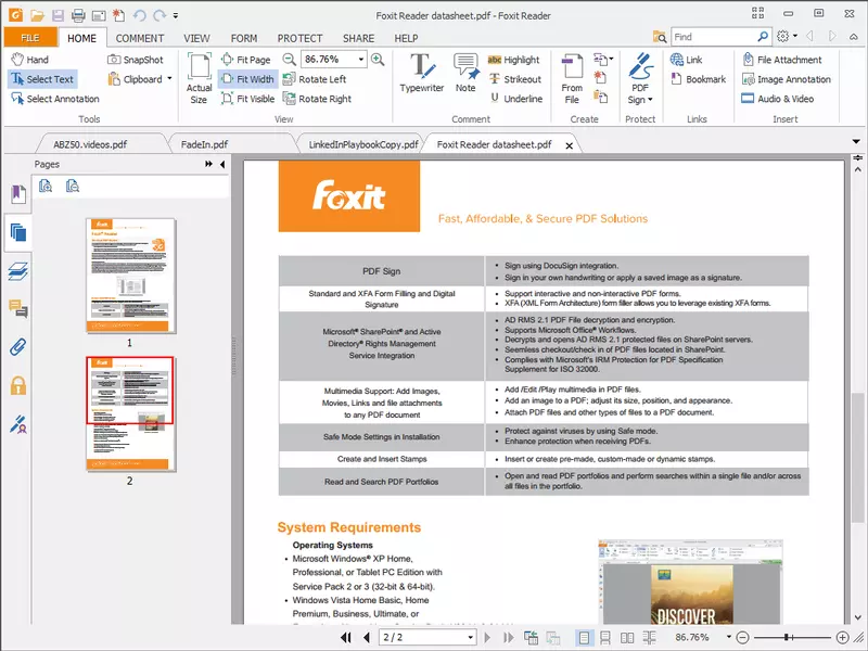 Cho phép xem và in file PDF