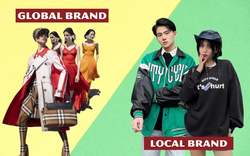 Global brand đối ngược với Local brand nghĩa là thương hiệu địa phương