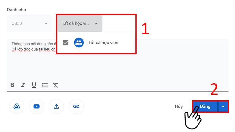 Tiếp theo, bạn chọn đối tượng muốn chia sẻ và nhấn Đăng để hoàn tất
