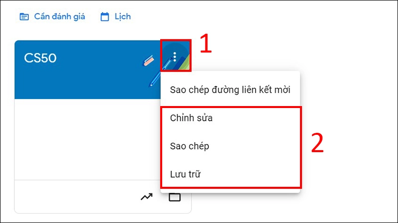 Bạn nhấp vào dấu ba chấm và chọn thao tác bạn muốn