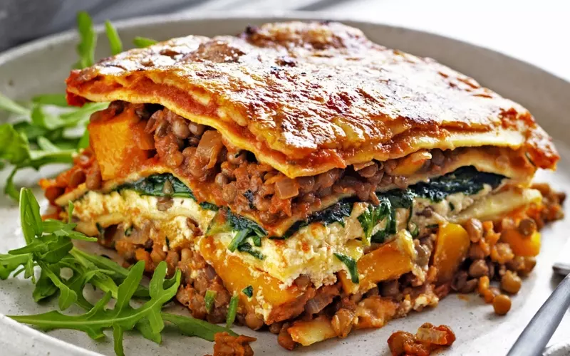 Biến tấu món Lasagna bằng cách thêm nhiều loại rau củ