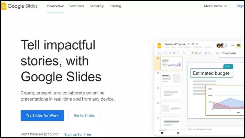 Google Slides là một lựa chọn tốt cho những người cần tạo các bài thuyết trình dễ dàng và nhanh chóng