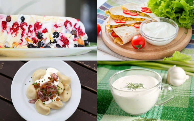 Sour cream được sử dụng trong chế biến món ăn