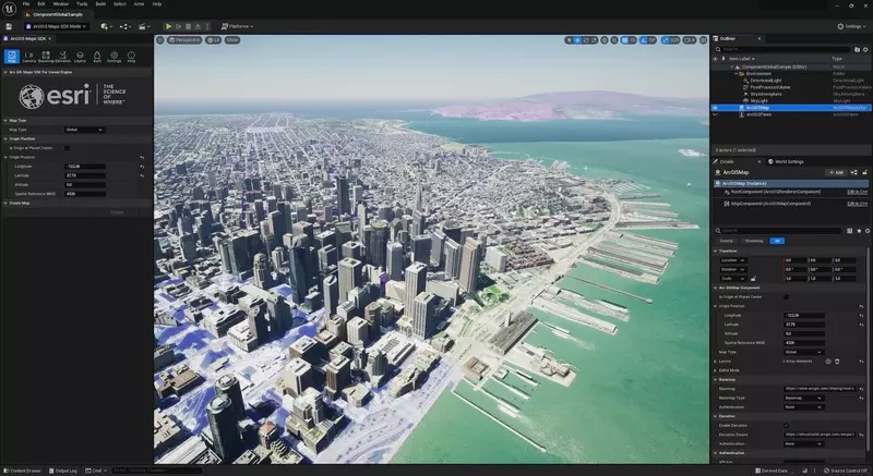 Unreal Engine cho phép sử dụng các công cụ để tạo phong cảnh