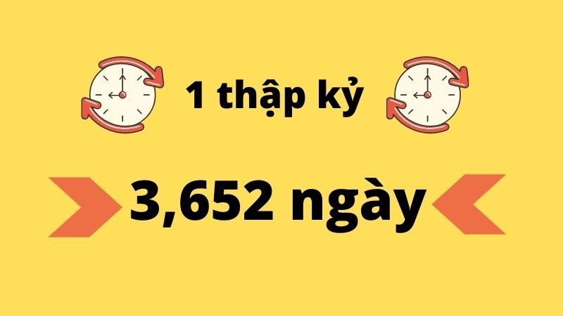 1 thập kỷ có 3,652 ngày