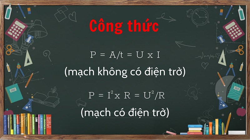 Công thức tính công suất điện