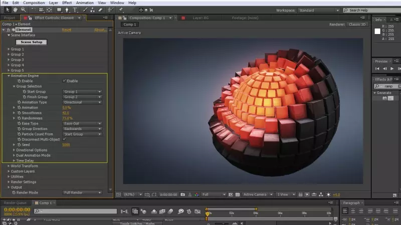 Trong phần mềm Adobe After Effects còn có công cụ 3D Camera Tracker