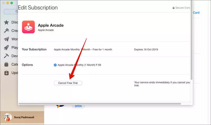 Cách hủy đăng ký Apple Arcade