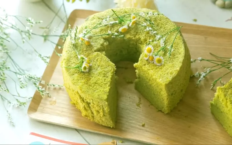 Bánh Chiffon trà xanh rất được yêu thích
