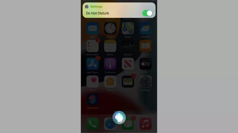 Đọc câu lệnh "Turn on Do Not Disturb"